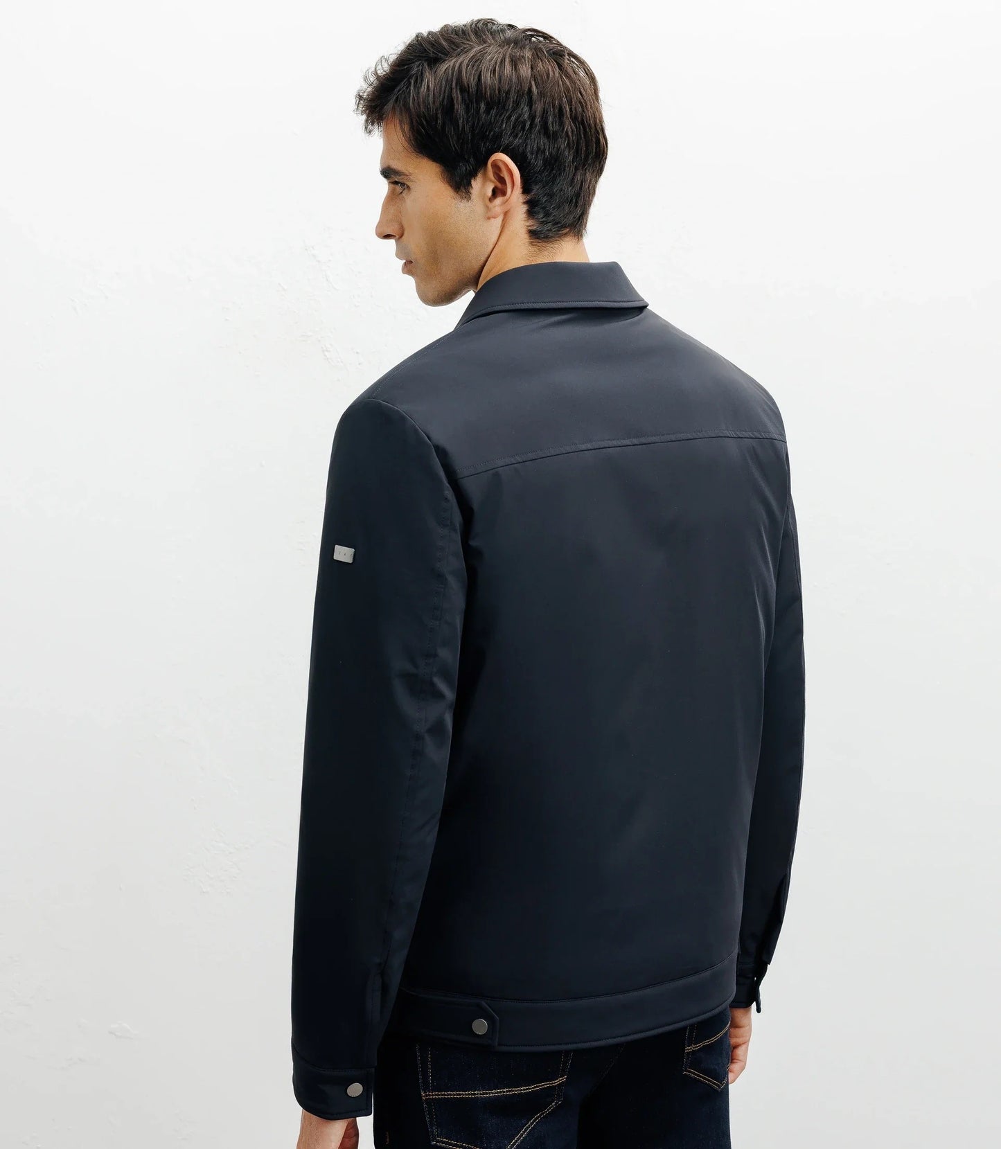 Blouson homme col chemise beige