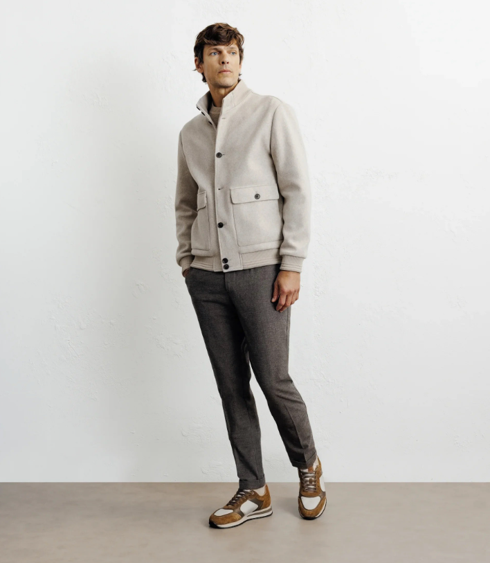 Blouson homme col officier IZAC