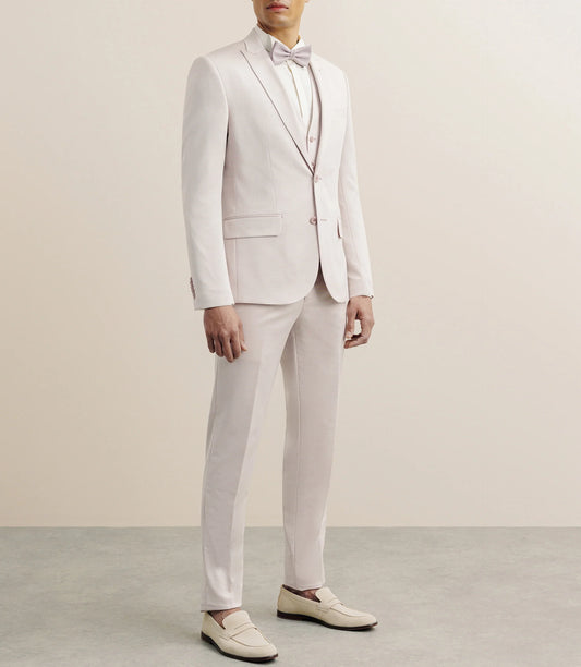 Costume homme izac 3 pièces ajusté rose | exclu magasin