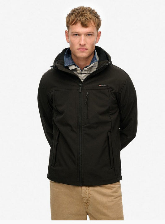 Veste homme Softshell Trekker à Capuche – Superdry coupe-vent et déperlante.