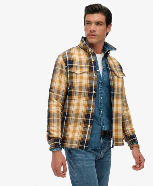 Chemise homme à carreaux lourds The Merchant Store sur chemise