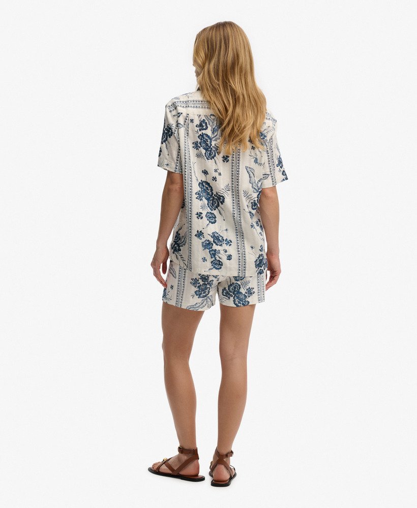 Short Femme de plage imprimé en coton