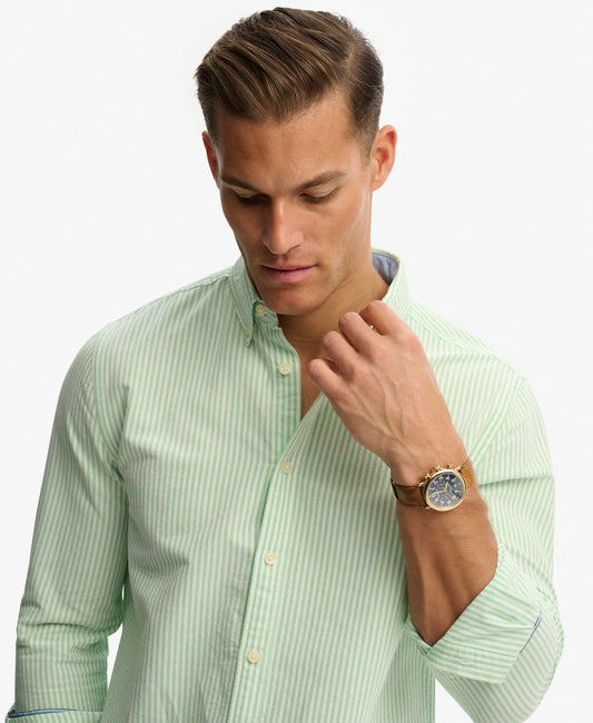 Chemise homme à manches longues en coton