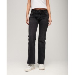 SUPERDRY Jean slim évasé taille mi-haute en coton biologique sur cosmo-lepuy.fr