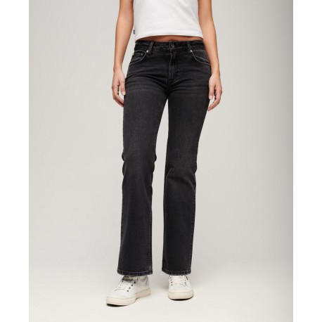 SUPERDRY Jean slim évasé taille mi-haute en coton biologique sur cosmo-lepuy.fr