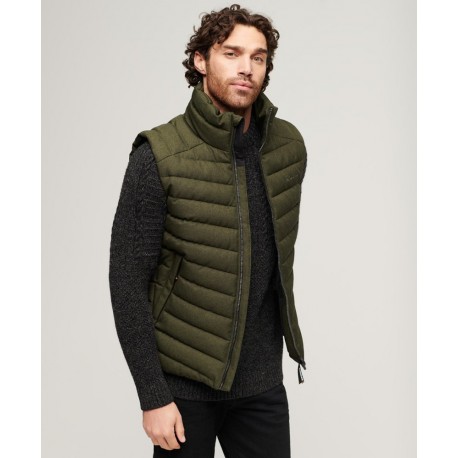 SUPERDRY Veste sans manches en tweed Fuji sur cosmo-lepuy.fr