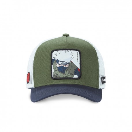 Casquette enfant Trucker Naruto Shippuden Kakashi Snapback - Verte - Capslab sur cosmo-lepuy.fr