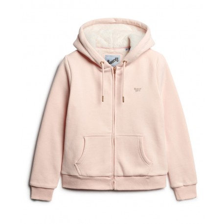 SUPERDRY Sweat à capuche zippé en peau lainée Essential sur cosmo-lepuy.fr