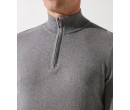 Pull col zippé camionneur gris BACARY