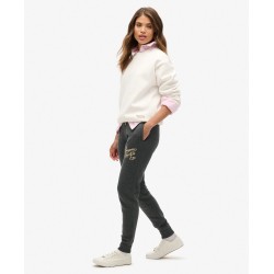 SUPERDRY Pantalon de survêtement slim à logo métallisé Luxe sur cosmo-lepuy.fr