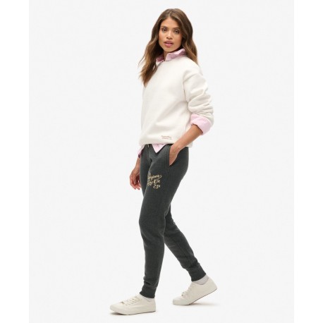 SUPERDRY Pantalon de survêtement slim à logo métallisé Luxe sur cosmo-lepuy.fr