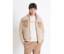 VESTE BEIGE EFFET TEDDY AVEC POCHES