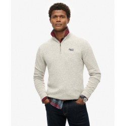 SUPERDRY Pull en maille brodée à col camionneur Essential sur cosmo-lepuy.fr