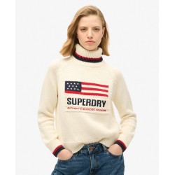 SUPERDRY Pull en maille à col roulé Americana sur cosmo-lepuy.fr