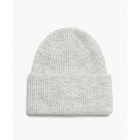 SUPERDRY Bonnet doux en maille côtelée sur cosmo-lepuy.fr