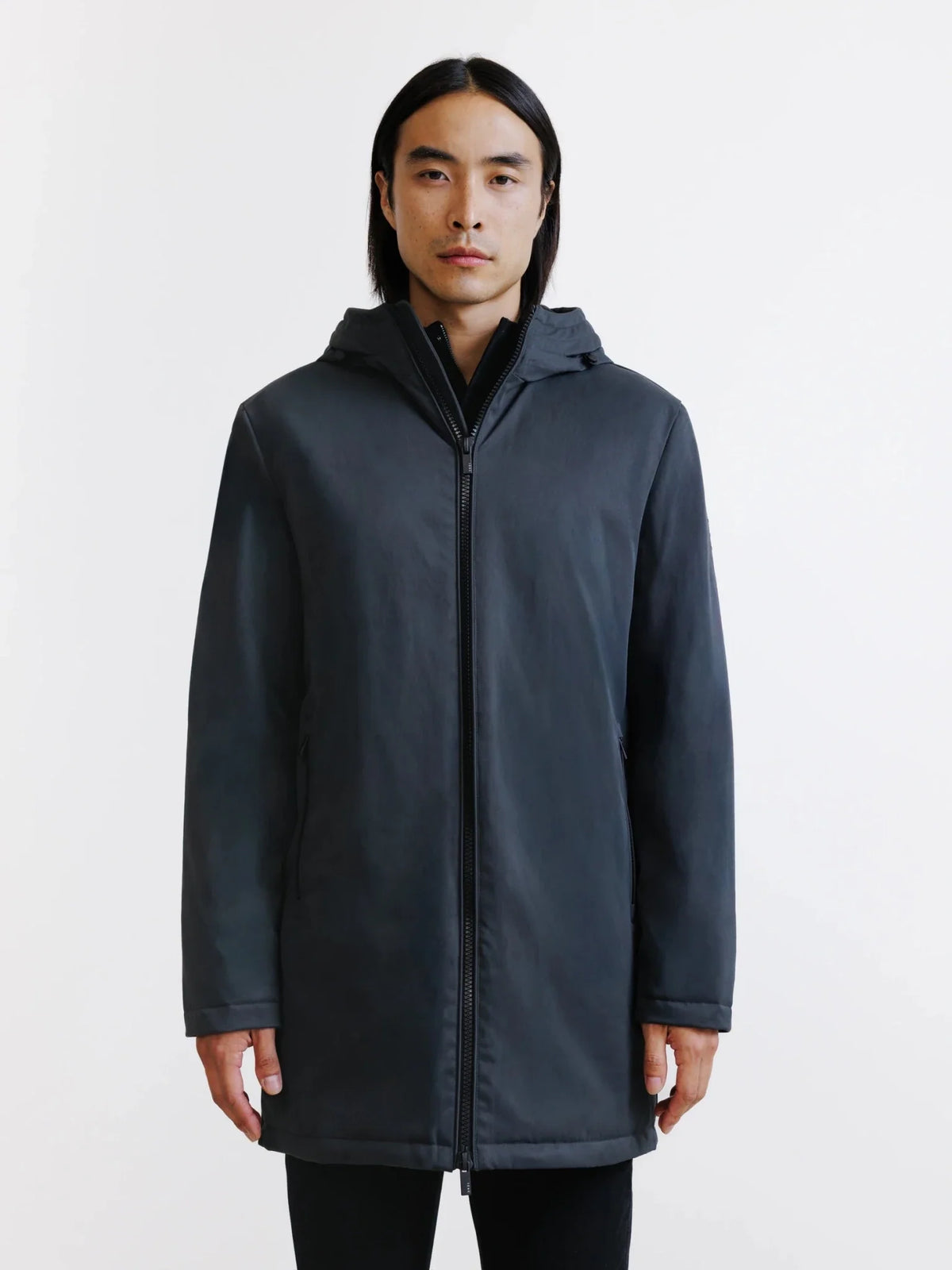 Parka à capuche anthracite Izac