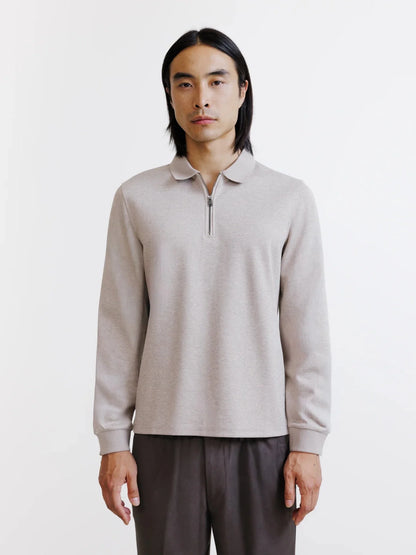 Polo/Pull zippé beige IZAC