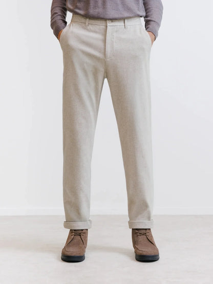 Pantalon flanelle écru Izac
