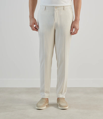 Pantalon homme de ville rayé beige izac