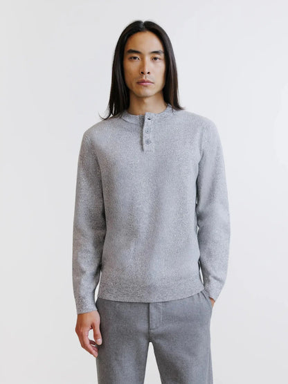 Pull col rond gris chiné IZAC
