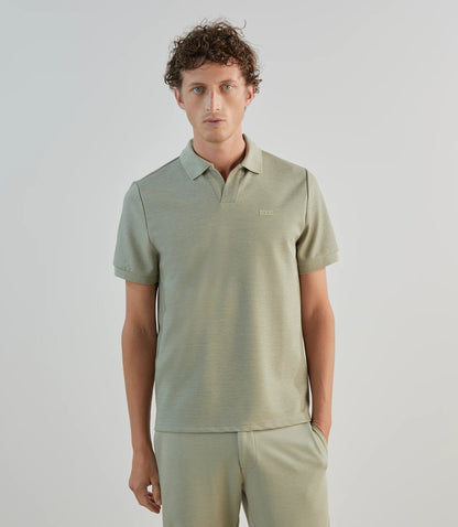 Polo homme  à col ouvert et manches courtes IZAC