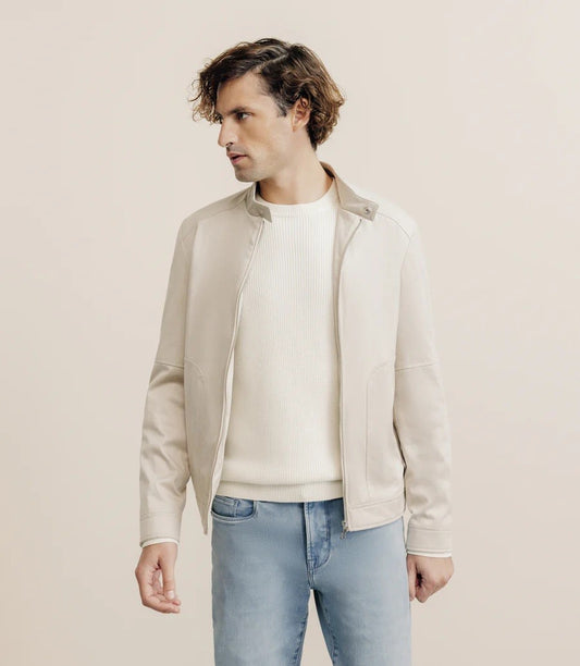 Blouson homme suédine écru IZAC