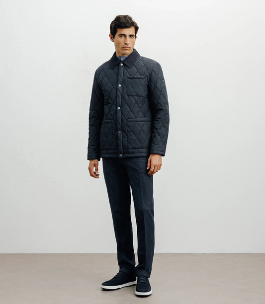 Blouson homme col chemise marine IZAC