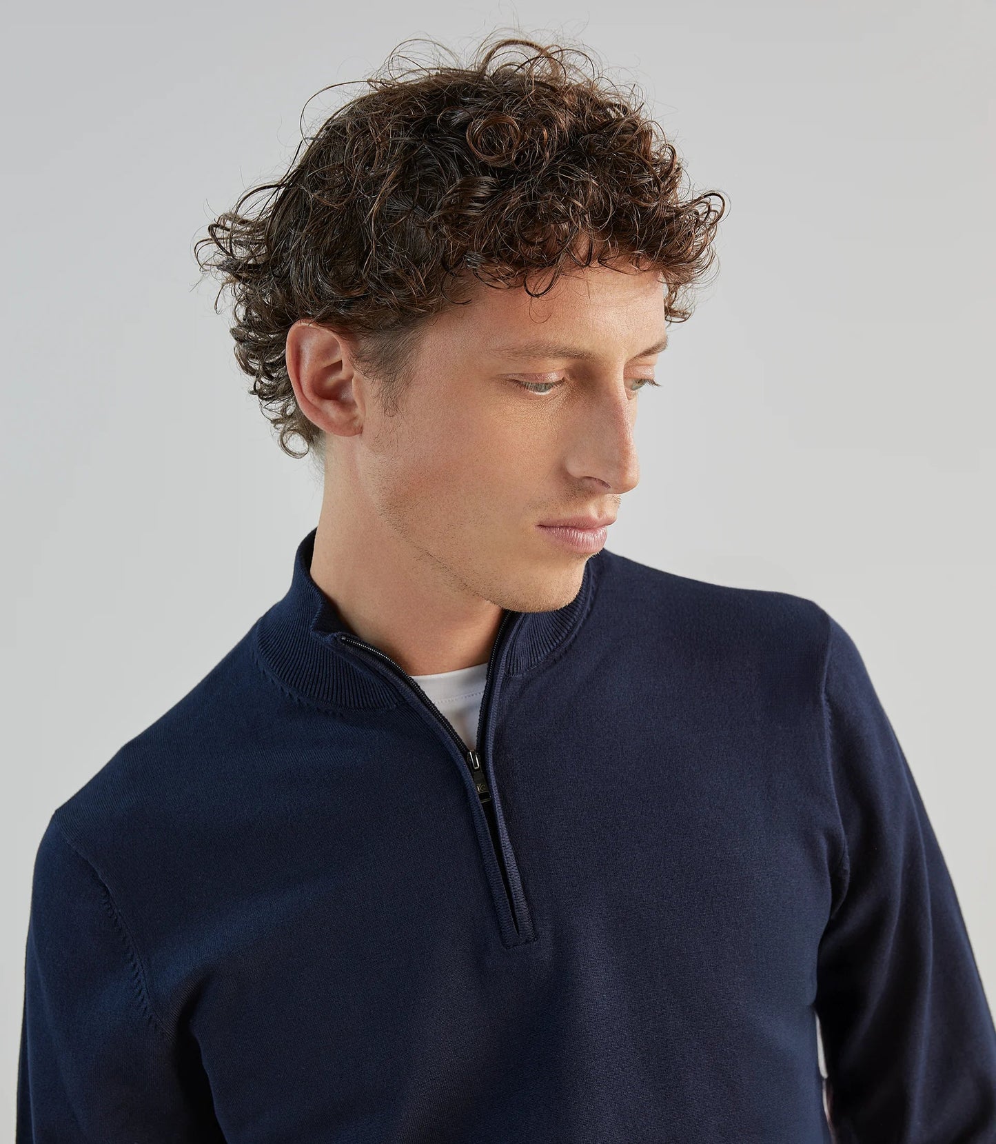 Pull homme IZAC demi-zip – Col montant