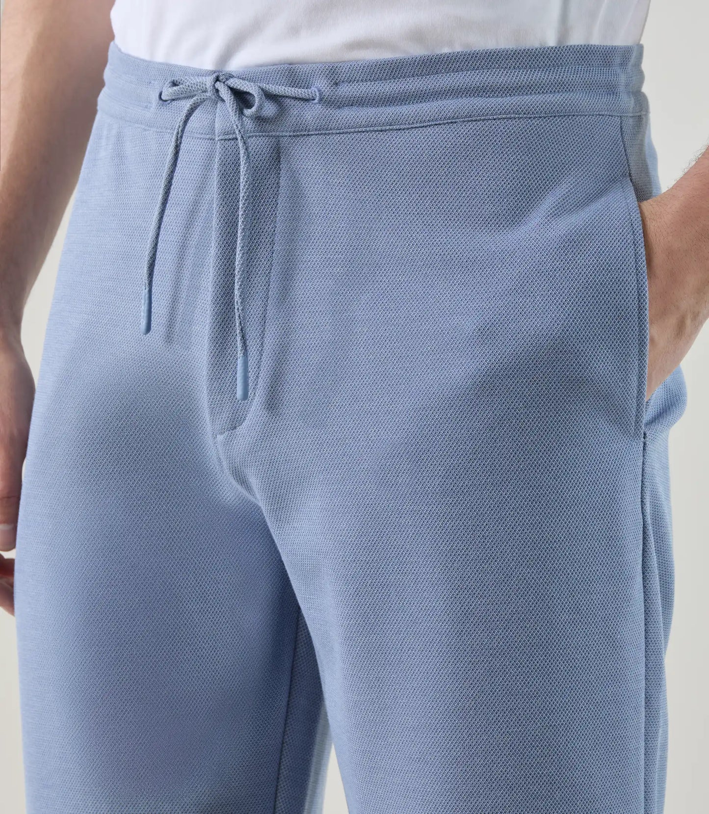 Bermuda en maille indigo