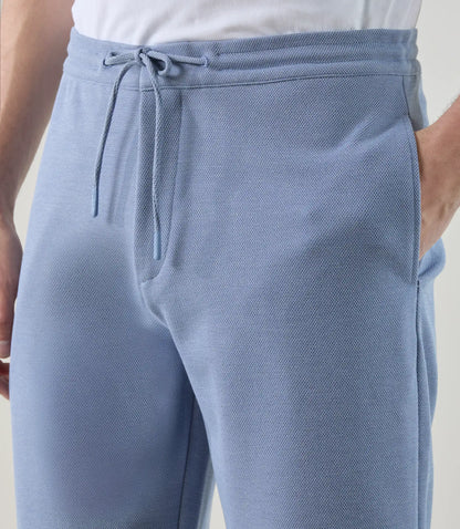 Bermuda en maille indigo
