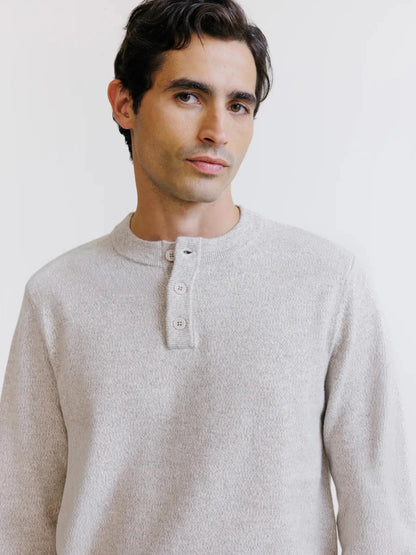 Pull col rond beige IZAC