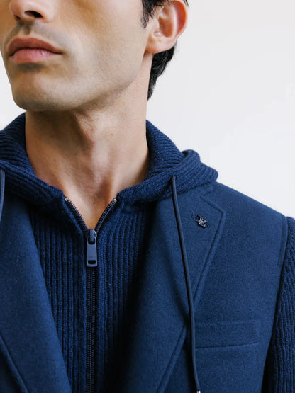 Veste en maille marine