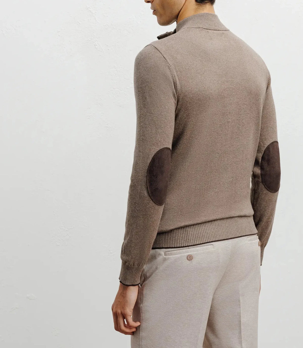 Pull col montant demi zippé taupe IZAC