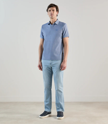 Polo homme  à col ouvert et manches courtes IZAC