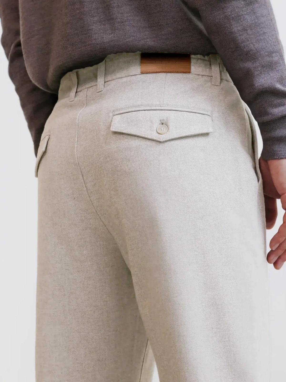 Pantalon flanelle écru Izac