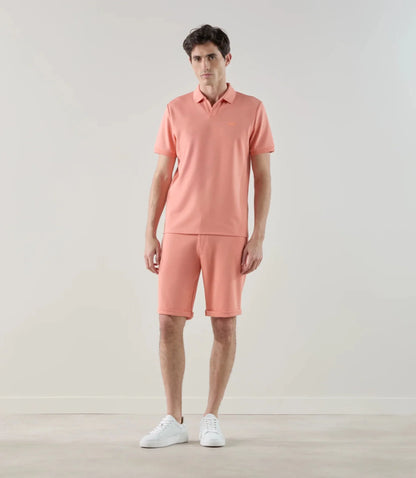 Polo homme  à col ouvert et manches courtes IZAC