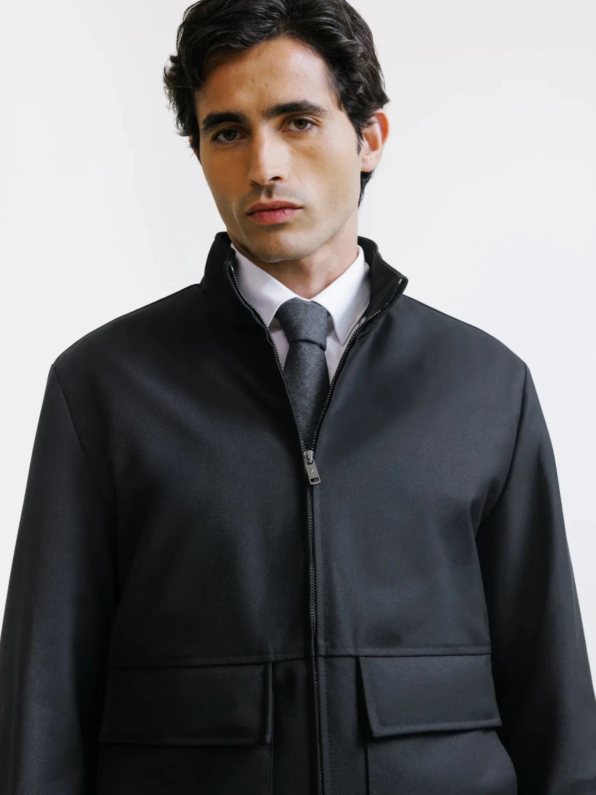 Blouson col montant noir