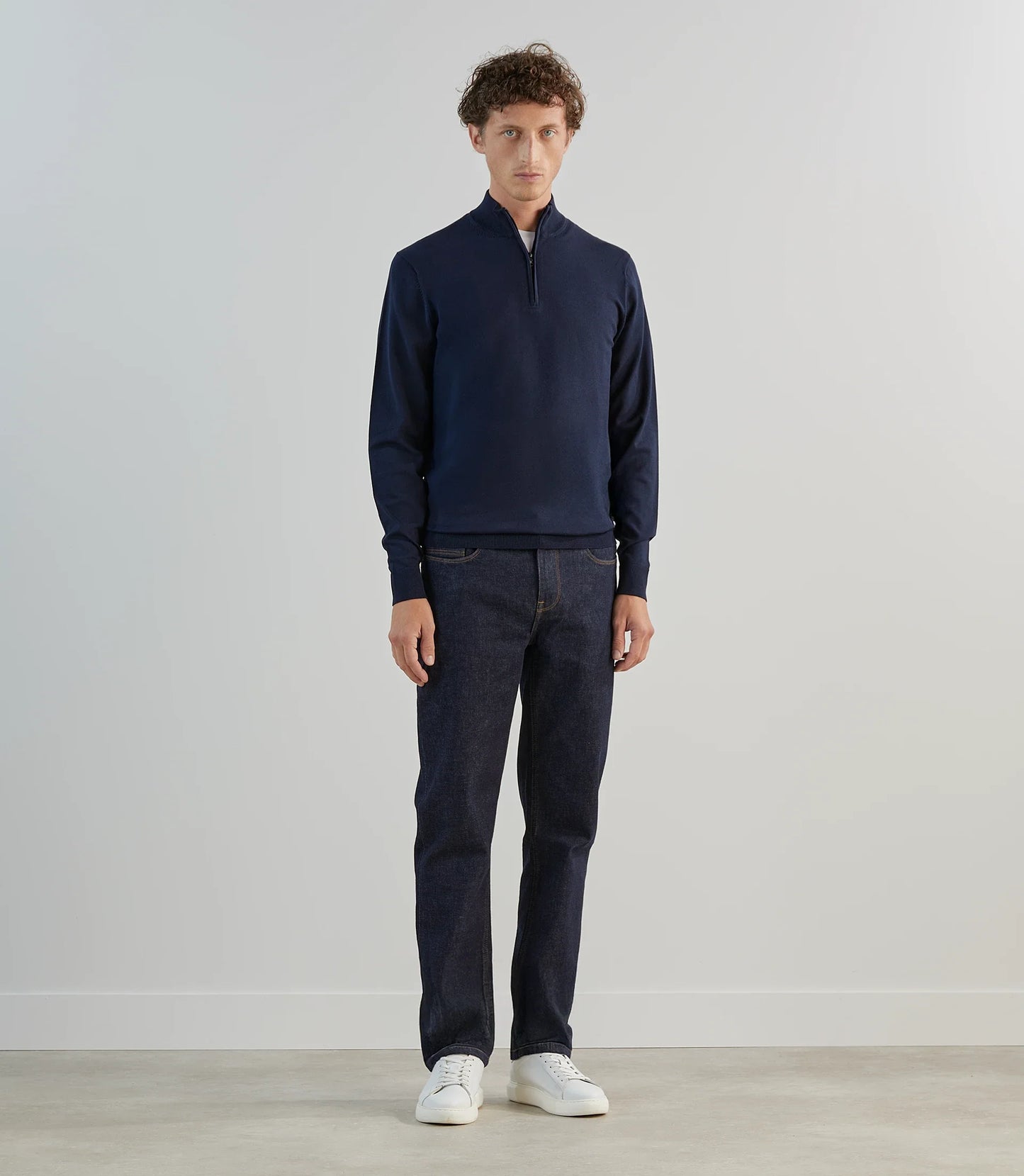 Pull homme IZAC demi-zip – Col montant