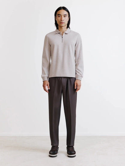 Polo/Pull zippé beige IZAC