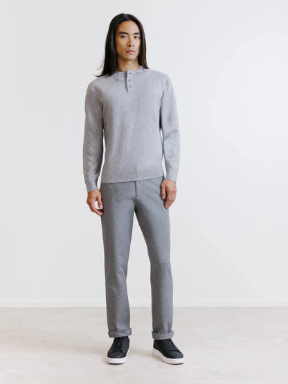 Pull col rond gris chiné IZAC