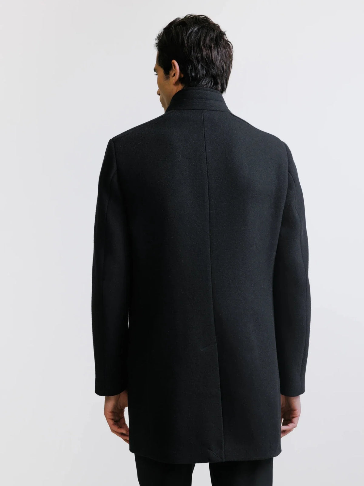 Manteau col montant noir Izac