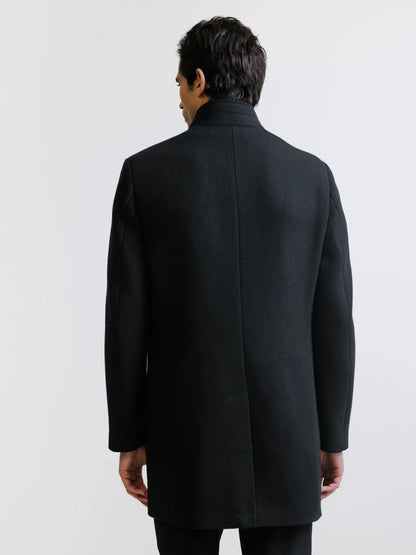 Manteau col montant noir Izac