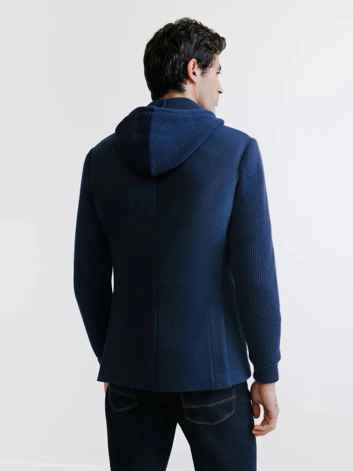 Veste en maille marine