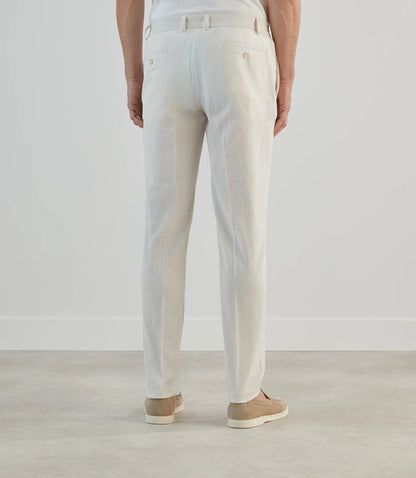 Pantalon homme de ville rayé beige izac