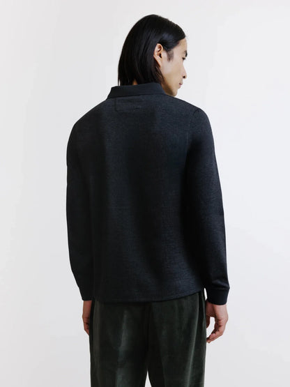 Polo/Pull zippé anthracite IZAC
