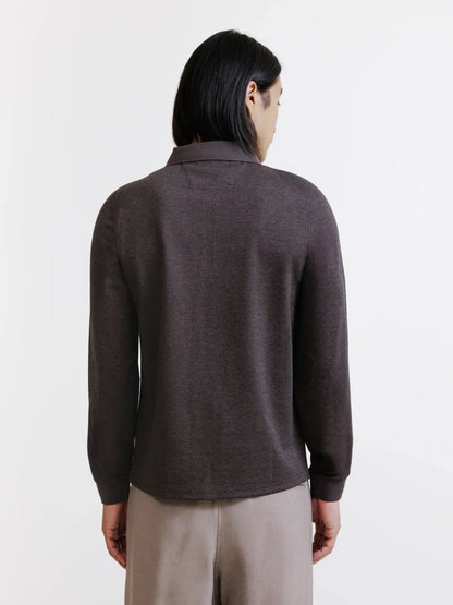 Polo/Pull zippé marron IZAC