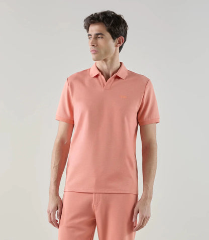 Polo homme  à col ouvert et manches courtes IZAC