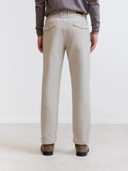 Pantalon flanelle écru Izac
