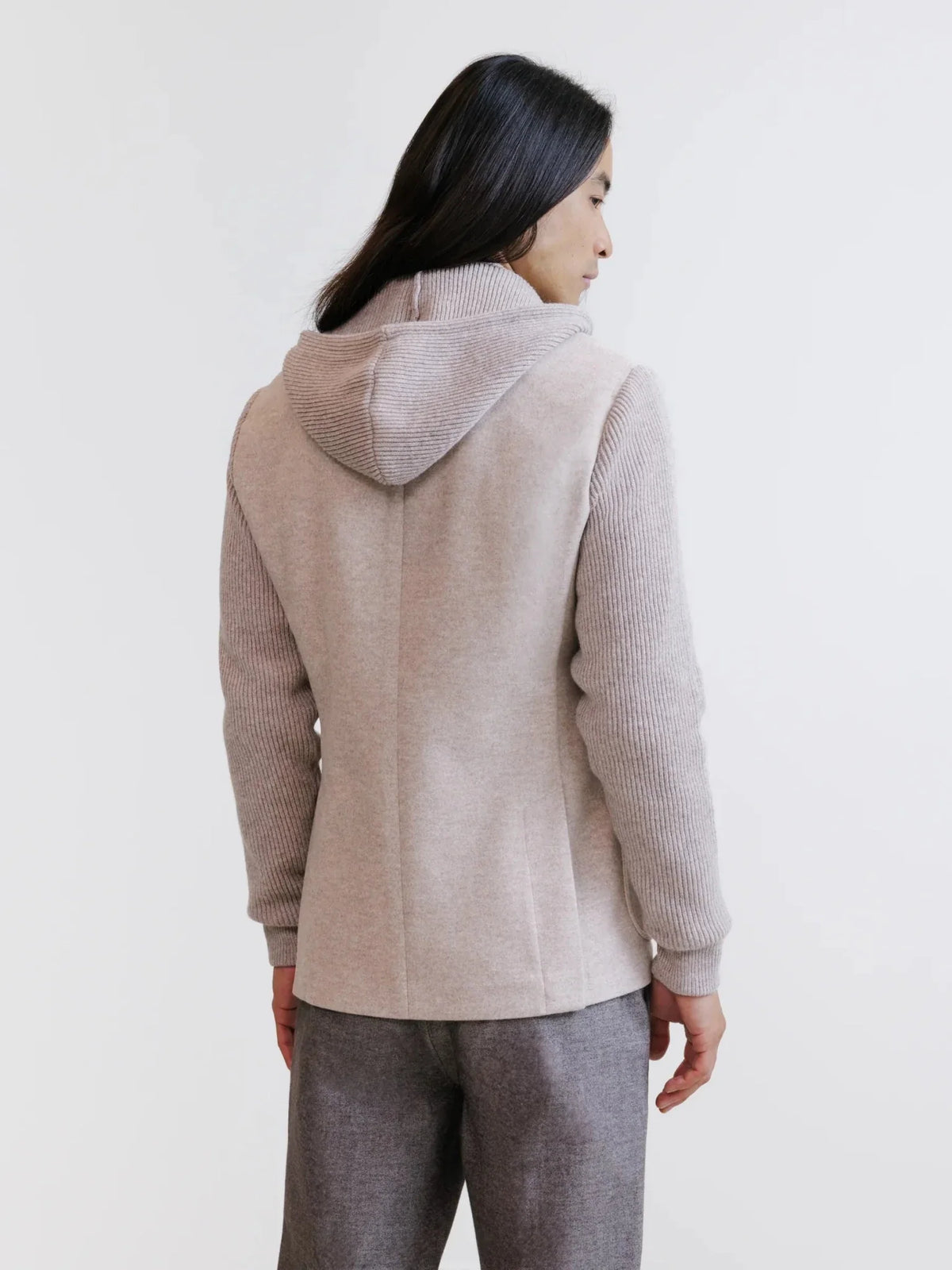 Veste en maille beige