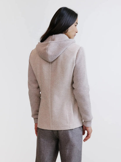 Veste en maille beige